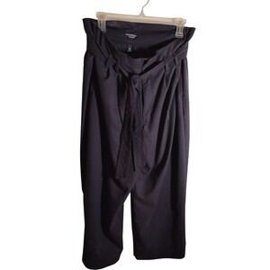 Fundamental Things Plus Size Tie Front Black Pants Size 16